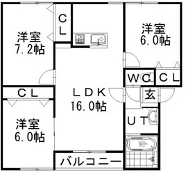 シャイニングコート　クリビアIIの物件間取画像